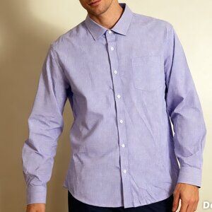 Black Brown 1826 XL Purple Checkered Modern Fit Dress Shirt NWT